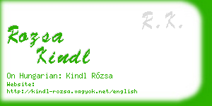 rozsa kindl business card